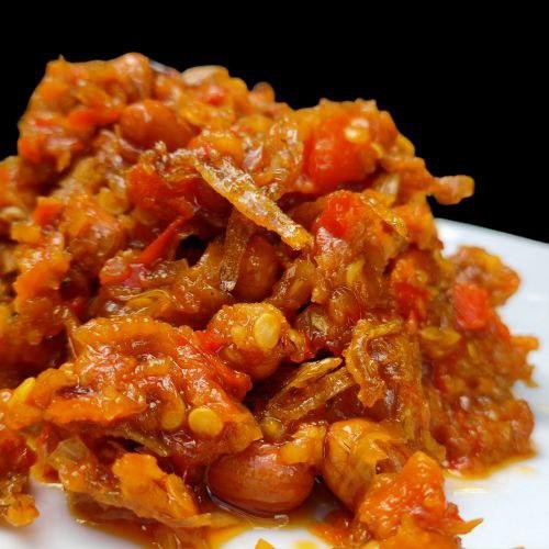 

Sambel Cumi - Sambel Kecombrang - Sambal Teri Kacang - 200 GRAM gross / toples ( 3 TOPLES )