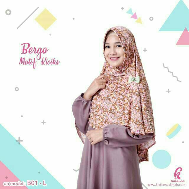 Bergo Motif Kiciks by Kiciks Muslimah