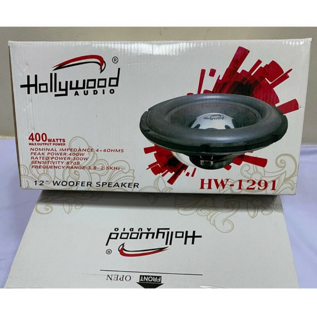 SUBWOOFER MOBIL HOLLYWOOD HW-1291 12'' Inch Subwoofer Mobil