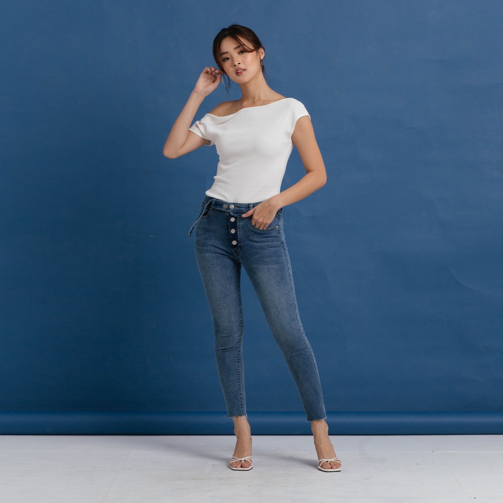 VIERLIN - Jeans 3085 - HIGH WAIST SKINNY JEANS MELAR