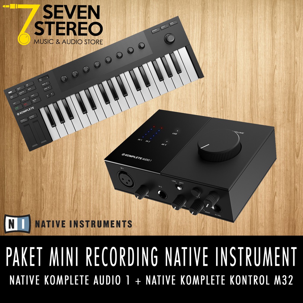 Paket Recording Soundcard - MIDI Controller Native Instrument