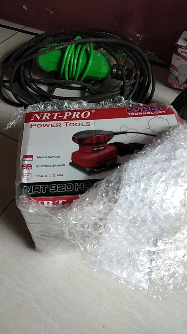 Mesin Amplas Kayu 180watt Sander Square Orbital  Nrt  Pro 920 Hd/ Mesin Penghalus Kayu