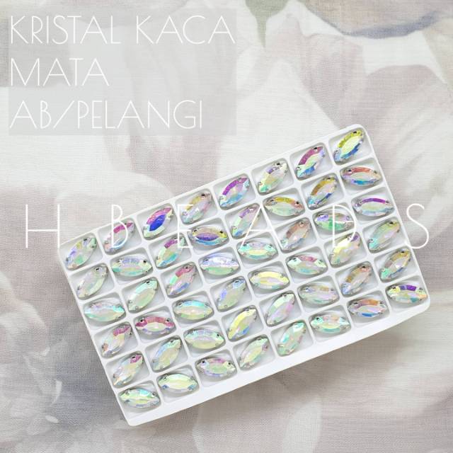 CK6 | 1 Lusin C. KACA Mata CK607 5x10 , CK608 6x12 , CK609 7x15 , CK610 9x18 mm kristal cangkang