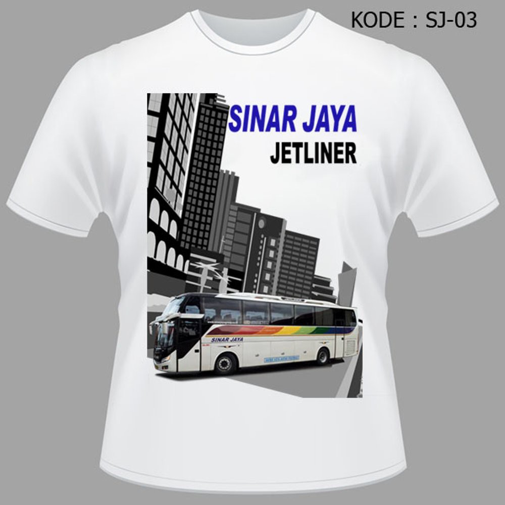 Kaos Bis Anak dan Dewasa - Kaos Bus Sinar Jaya Jetliner Bismania