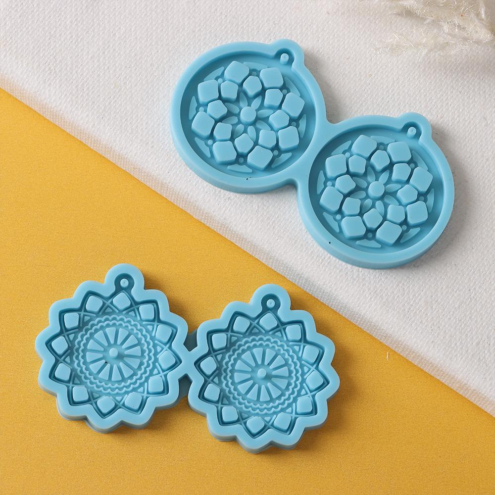 R-flower Earrings Mold Jewelry Casting Cetakan Silikon Gantungan Kunci Liontin