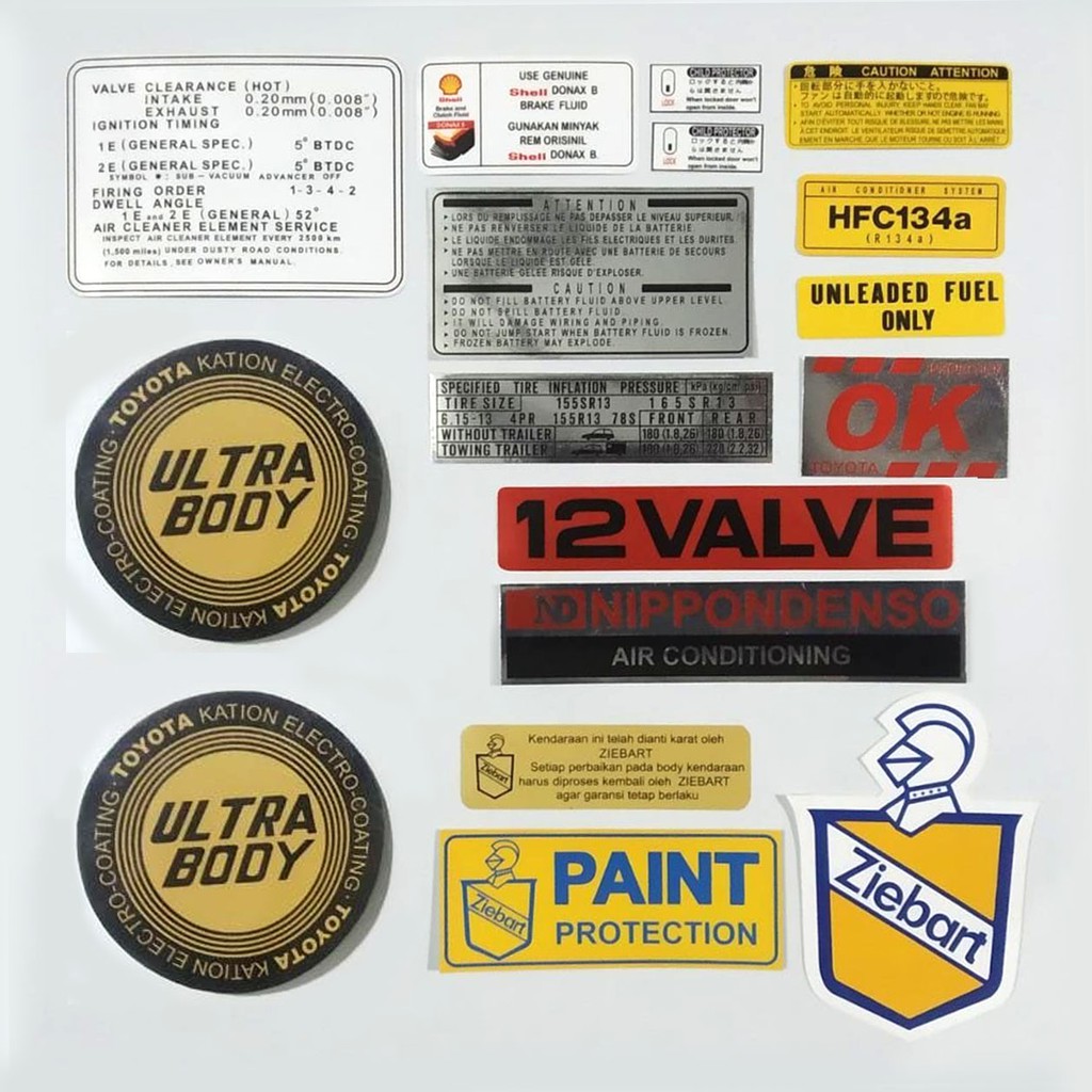 Stiker Toyota Starlet Warning Set