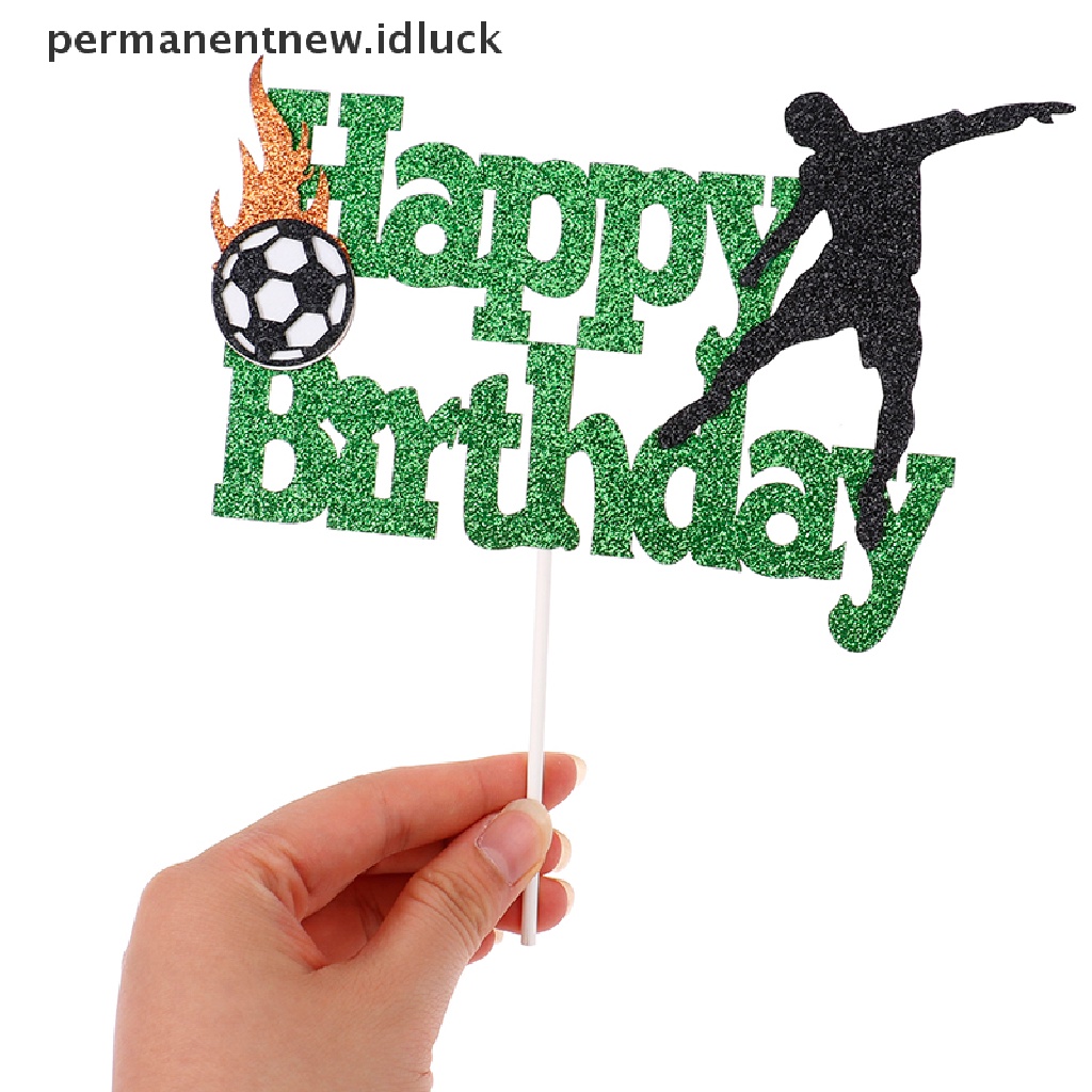 Topper Kue Desain Sepak Bola Untuk Dekorasi Pesta Ulang Tahun