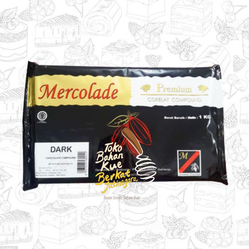 Coklat Mercolade dark premium kemasan 1kg