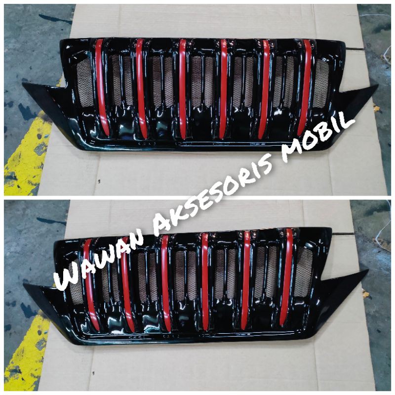 Grill Rush Terios 2018-2021 model Apollo hitam glossy