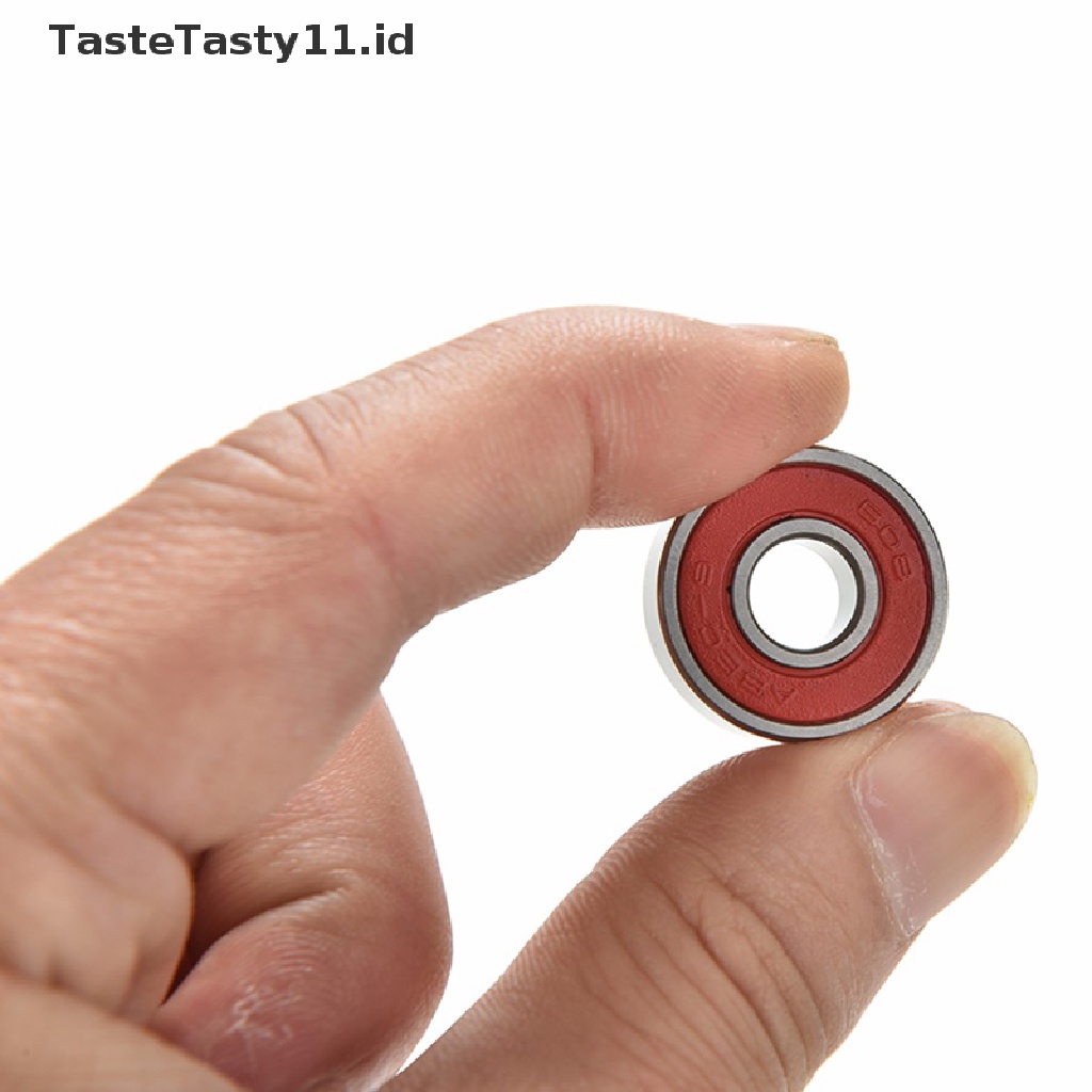 (Tastetasty) 10pcs Bearing Abec 9 Bahan Stainless Steel Untuk Skuter / Sepatu Roda