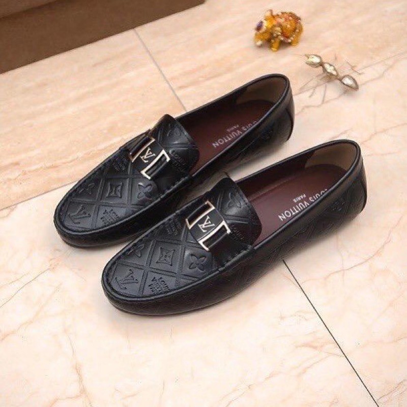 SEPATU LOAFERS PRIA KULIT CASUAL LV-01 MIRROR 1:1