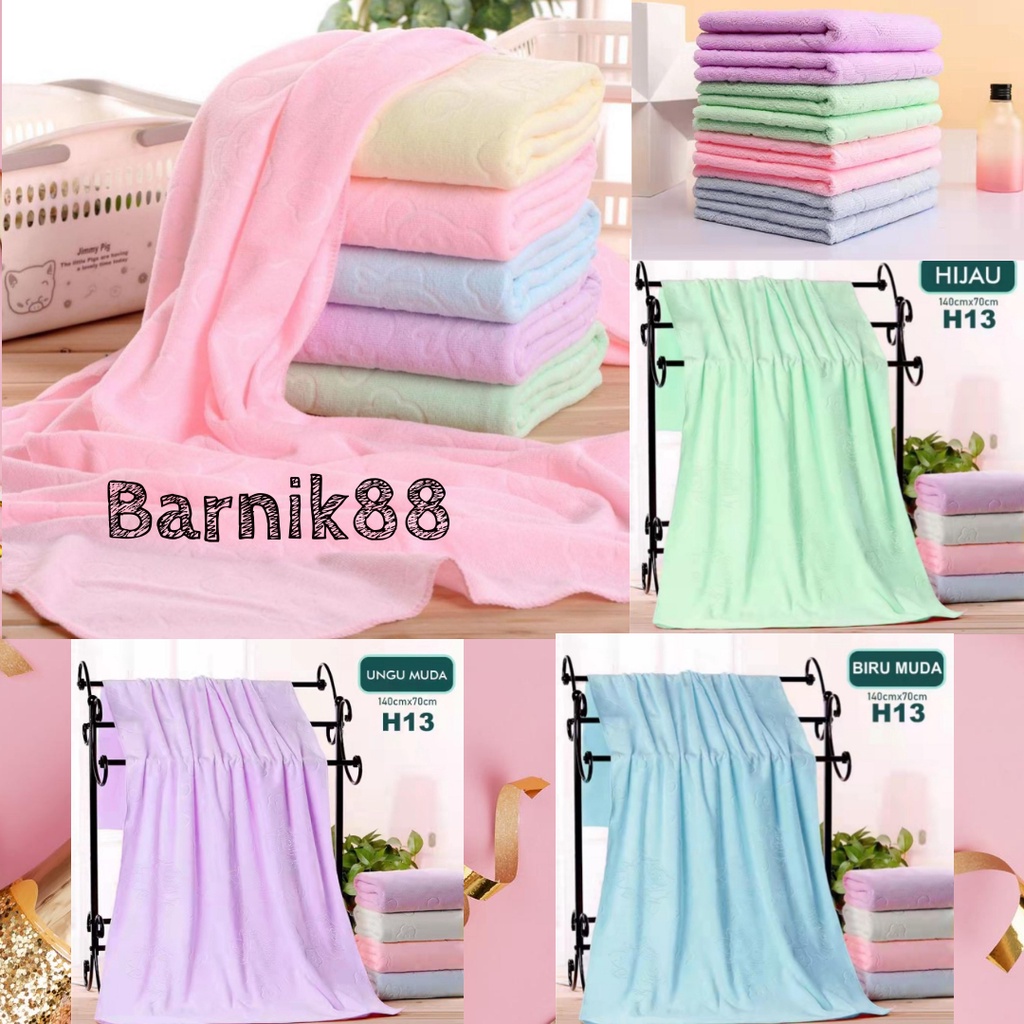 Barnik88 Handuk Dewasa Jumbo 70x140cm Lembut Handuk Mandi Microfiber H13 Alat MandiNew Bisa COD - BARNIK88