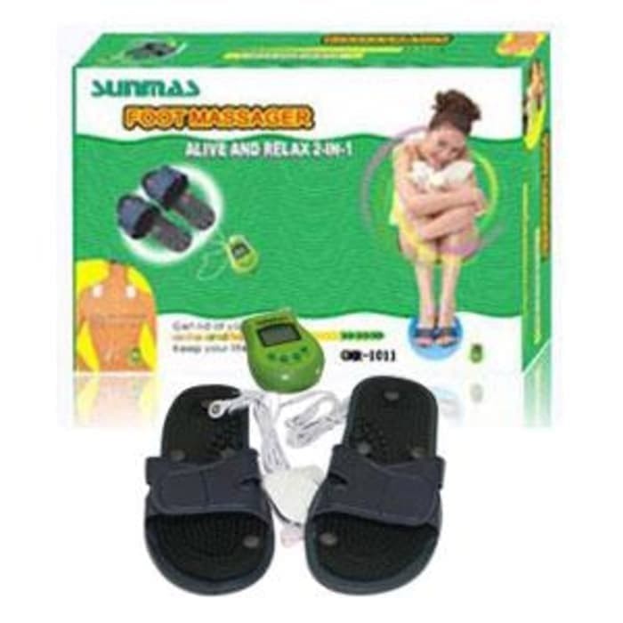 Sunmas Foot Massager / Alat Pijat Kejut Listrik Untuk Kaki dan Badan / Alat Terapi Akupuntur Listrik / Alat Pijat Kaki Sunmas / Sandal Sendal Pijat Terapi / Sandal Terapi Kesehatan