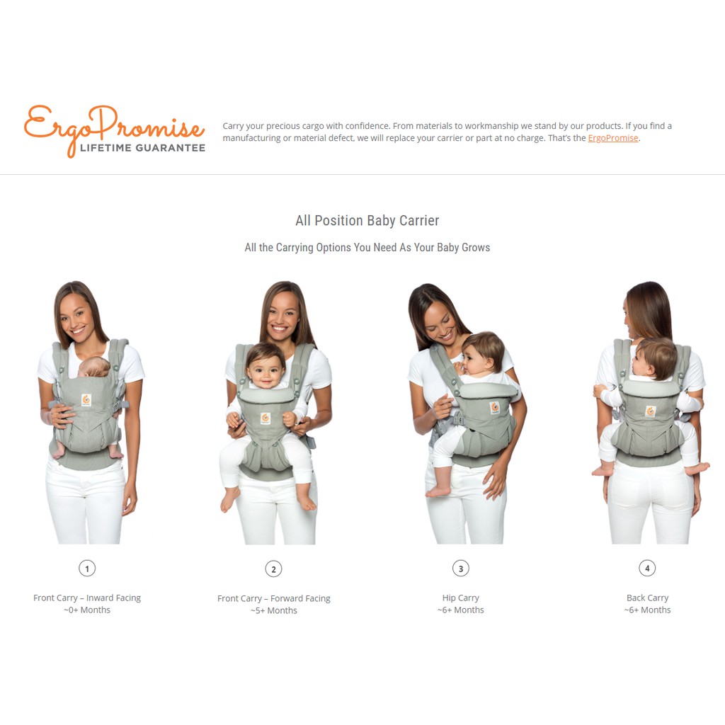 Ergobaby Omni 360 Baby Carrier Gendongan Ergonomis Terstruktur