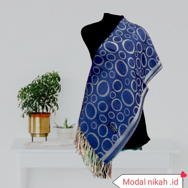 Pashmina Cashmere motif gelembung  | Selendang | Scarf | Syal | Shawl