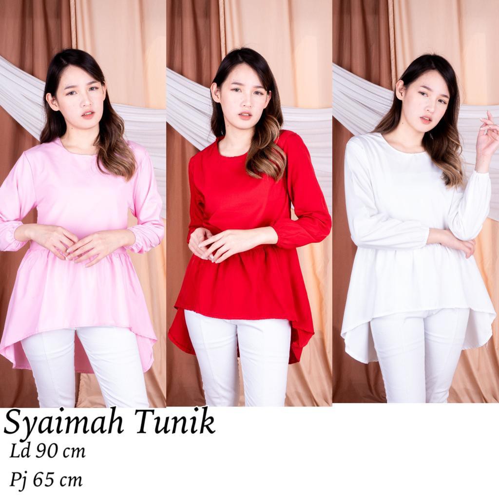 VS - SYAIMAH BLOUSE WANITA POLOS - ATASAN BLOUSE MUSLIM WANITA