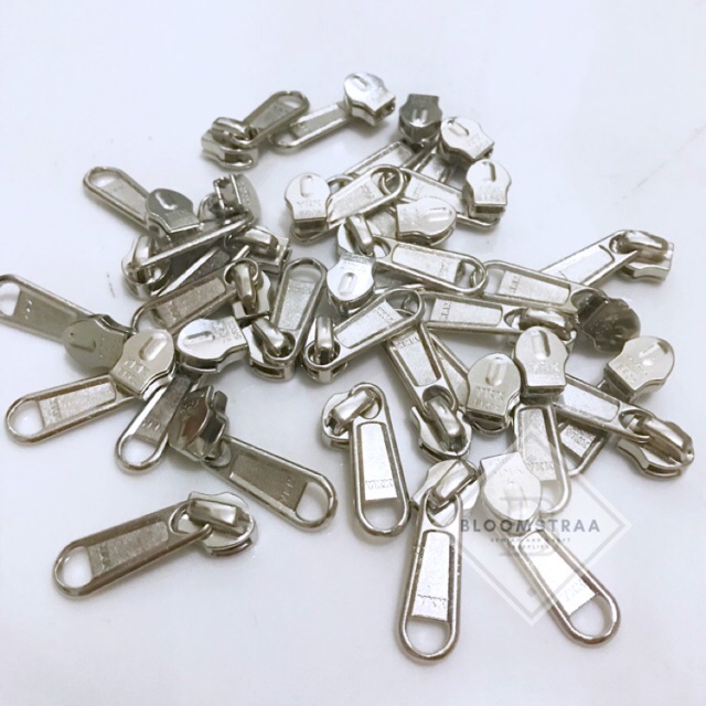 100pcs Kepala seleting YKK no 5 Coil Zipper head puller resleting Zipper slider 1 Pak 5RC DFL