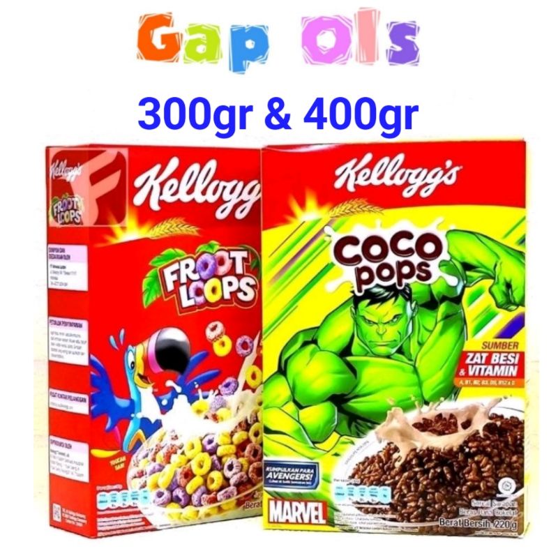 kelloggs Coco pops 400gr kelloggs froot loops 300gr corns flakes kelloggs strawberry corn flakes kel