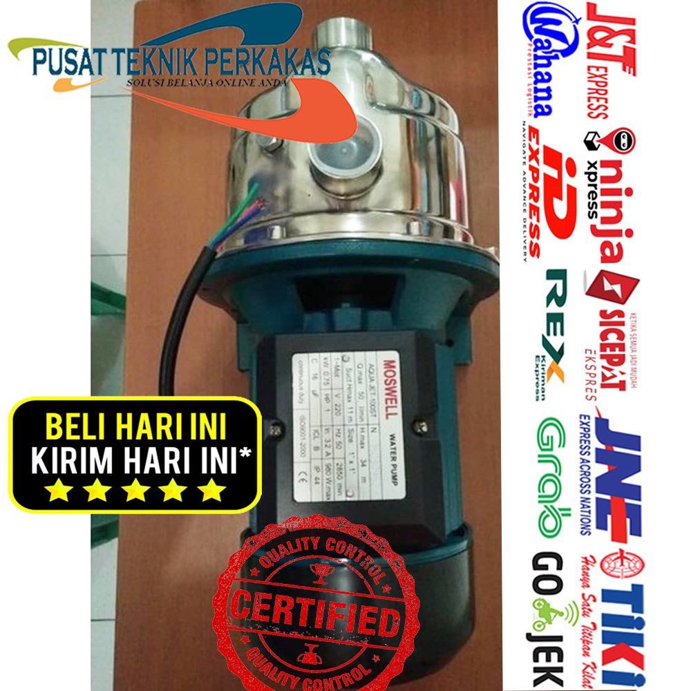 WATER PUMP POMPA AIR ISI ULANG STAINLESS STEEL MOSWELL AQUA JET-100