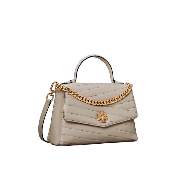 Tory Burch Kira Chevron Top Handle Satchel - Grey Heron