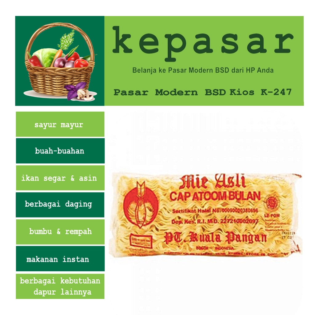 

Mie Telur ATOOM BULAN