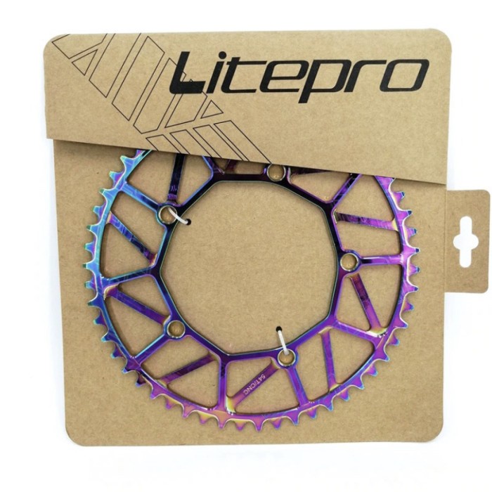 Chainring Litepro Rainbow Hollow 50T 52T 54T 56T 58T BCD130Narrow wide