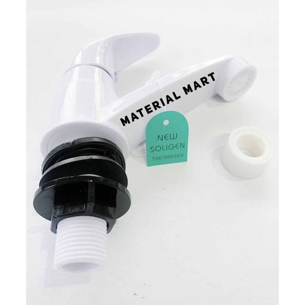 Keran Air Wastafel Up Down PVC | Kran Air Cuci Tangan Plastik Murah | Material Mart