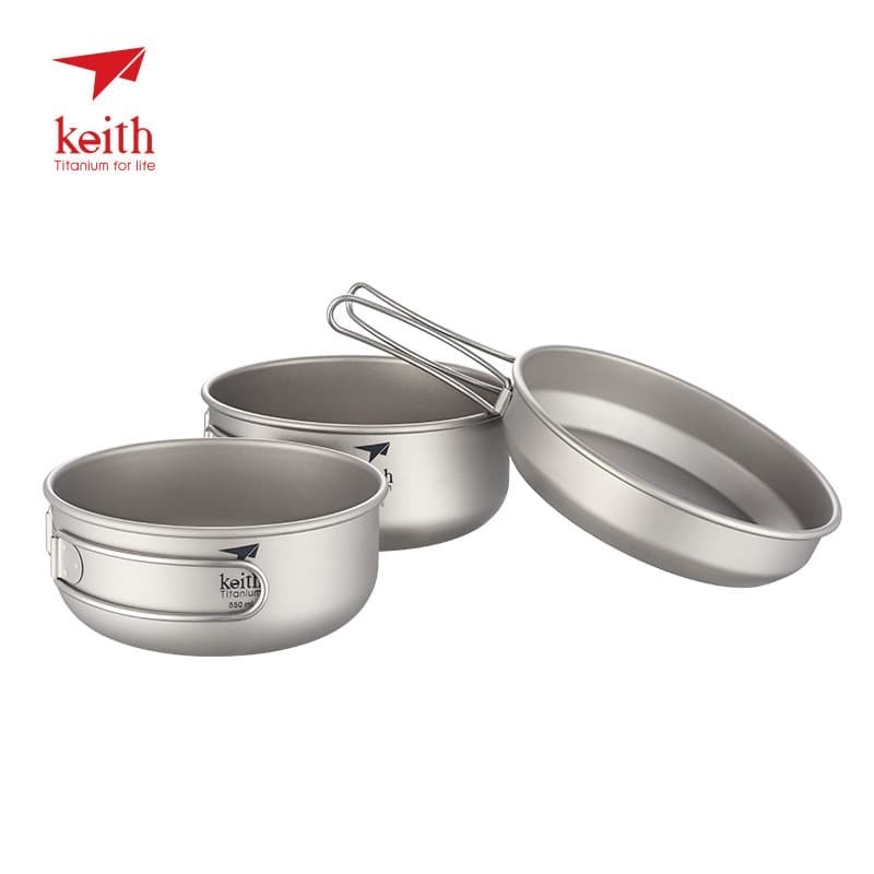 Cooking Set / Alat Masak Camping Titanium Keith Ti6053 Ultralight