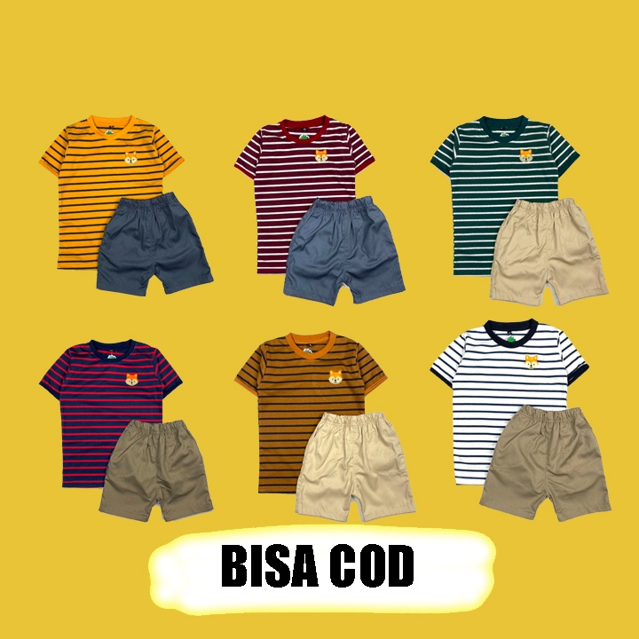 SETELAN / SET STRIPES anak unisex by pineapple kids | DUO KRUCILS