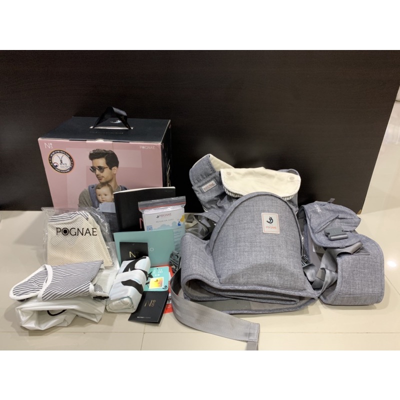 Pelunasan Preloved Pognae No.5 Plus Hipseat Baby Carrier Gendongan Bayi Anak