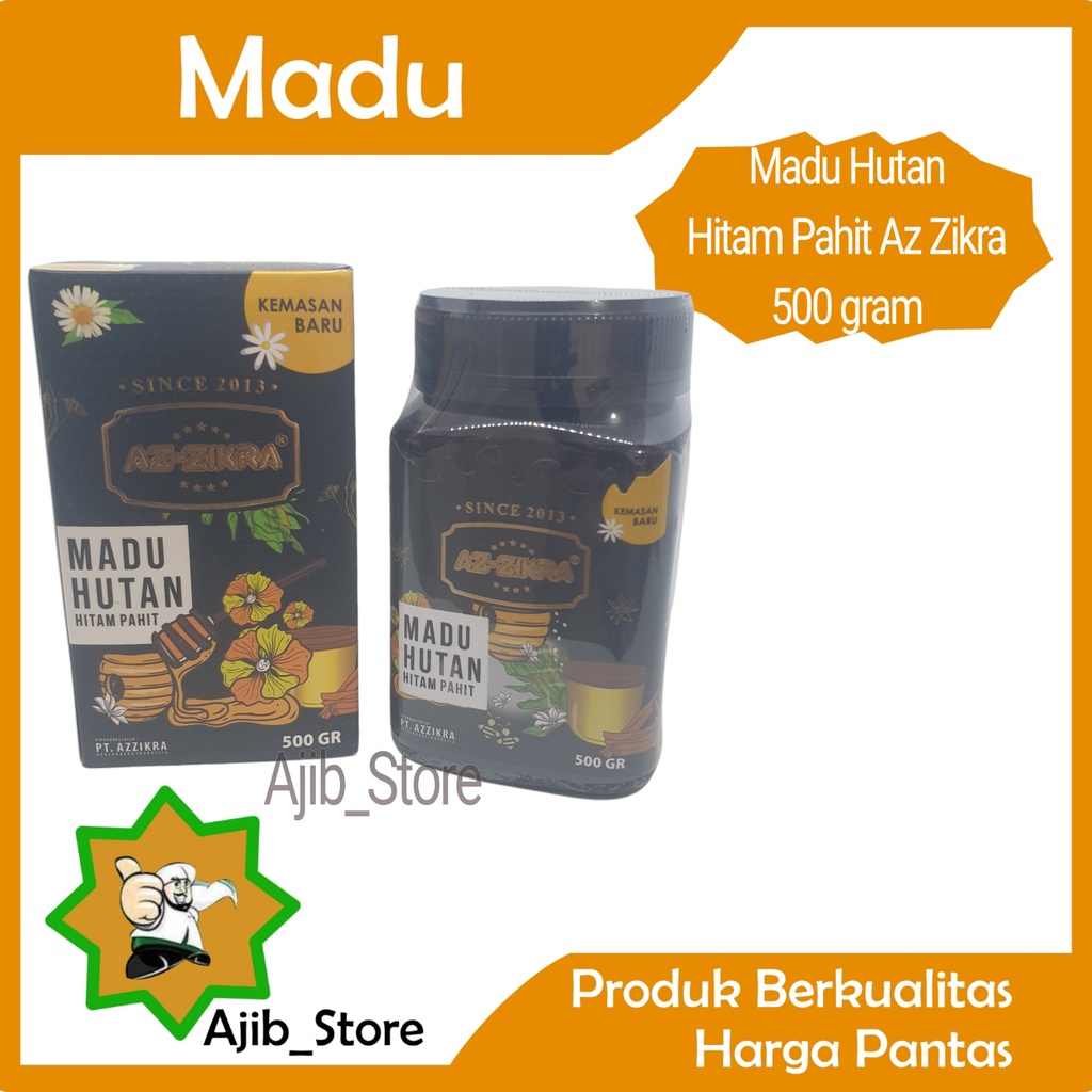 

(100% ASLI) MADU HUTAN HITAM PAHIT AZ ZIKRA 500 GRAM 500 GR Madu Asli Azzikra