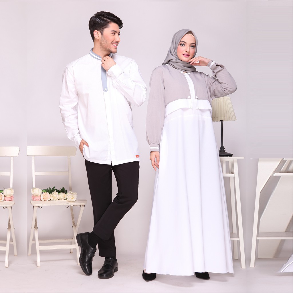 GAMIS COUPLE NIBRAS NB A11 & NSK 61 PUTIH I SARIMBIT 61 PUTIH