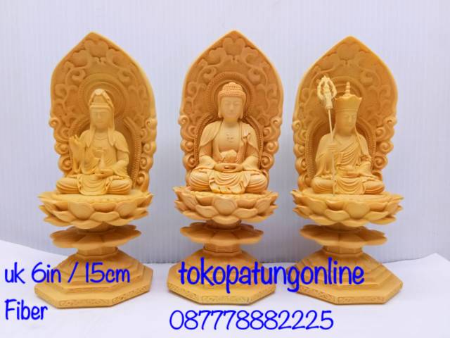 Patung Buddha Amitifo Uk 6in Fiber