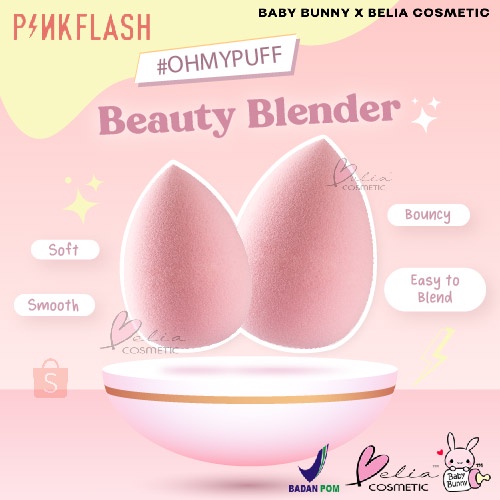 ❤ BELIA ❤ PINKFLASH Baby Skin Blender PINKTIME Show | Beauty Blender Pink | Pink Flash BPOM PF-T01