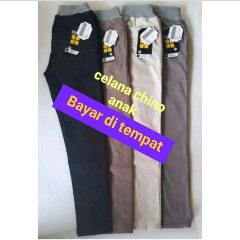 Chino panjang katun anak anak/celana cinos anak anak/ Celana cinos panjang karet anak anak
