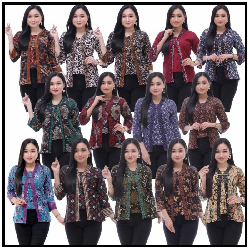 ( COD ) Baju Batik Wanita Atasan Blus Pekalongan Murah Terbaru Modern Seragam Resespsi Kantor Kerja