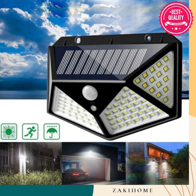 LAMPU TAMAN 100 LED LAMPU DINDING LAMPU TENAGA SURYA BEST QUALITY
