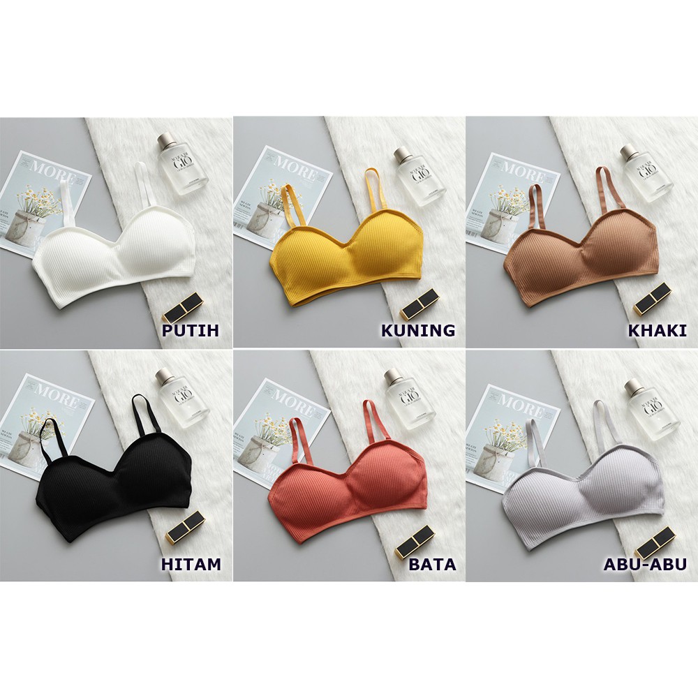 GO!BR009 SPORT BRA WANITA FASHION GYM BH TANPA KAWAT CEWEK BAHAN HALUS COD