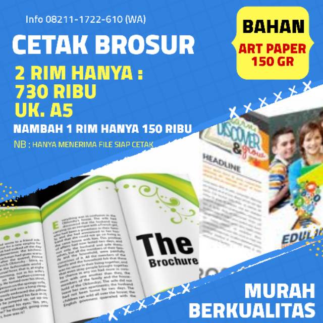 

Cetak Brosur Uk A5 Art Paper 150 gr