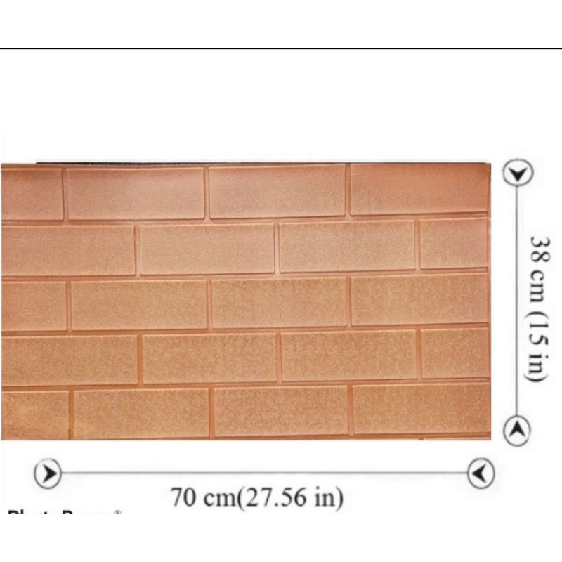 WALLPAPER DINDING 3D BATA HALUS KULIT JERUK 70 X 77 CM TEBAL 3MM-COKLAT 3MM 70X38 CM