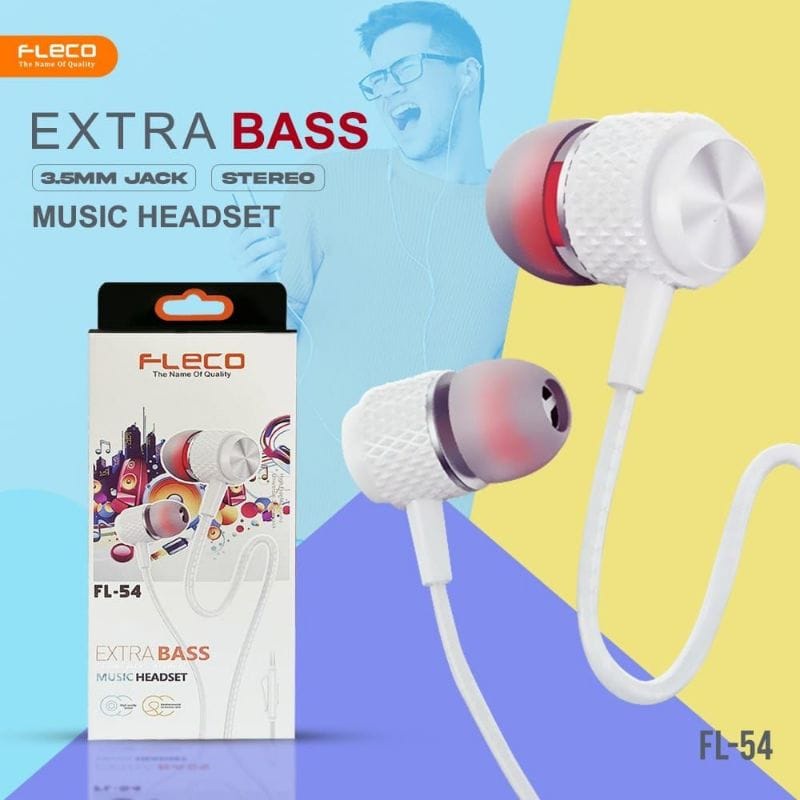 Headset FLECO FL-54 EXTRA BASS Handsfree FLECO FL54 EXTRABASS Earphone FLECO FL-54 EXTRA BASS