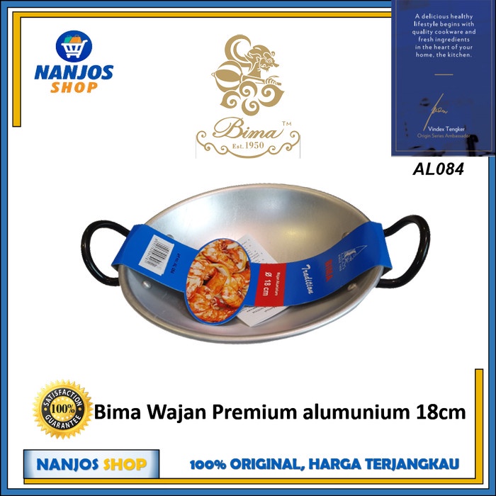 Teflon Anti Lengket Bima Wajan Wok Kecil Alumunium Mini Pan Premium Alumunium 18 cm AL084 Q8K8 Teflo