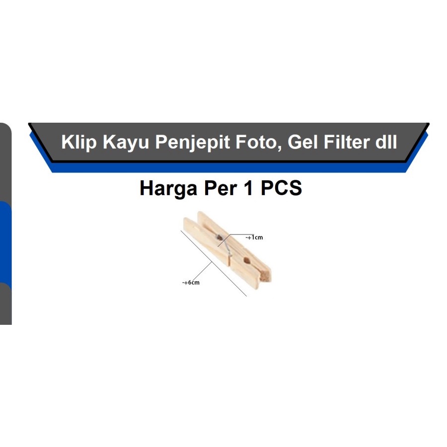 Klip Kayu Penjepit Gel Filter Warna CTO CTB Aksesoris Clip Photo Video