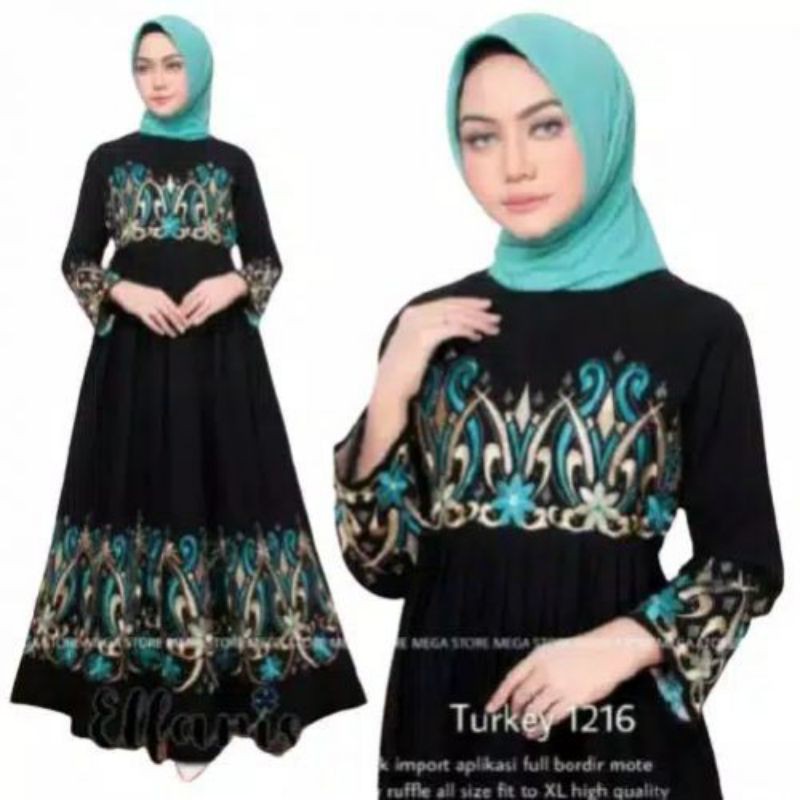 Abaya Bordir Mewah Abaya Hitam Bordir Gamis Abaya Arab Gamis Abaya Hitam Terbaru Abaya hitam Polos