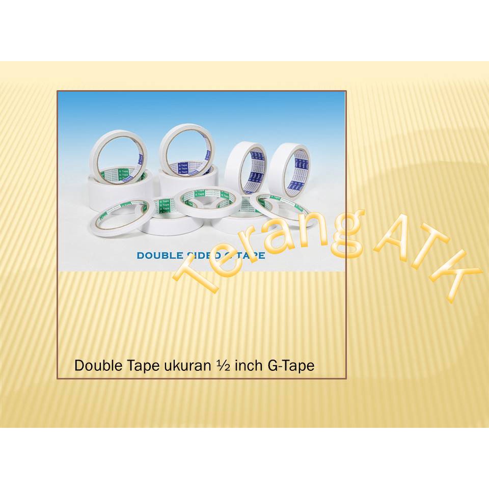 

Double Tape Ukuran 1/2 Inch Merek G-Tape