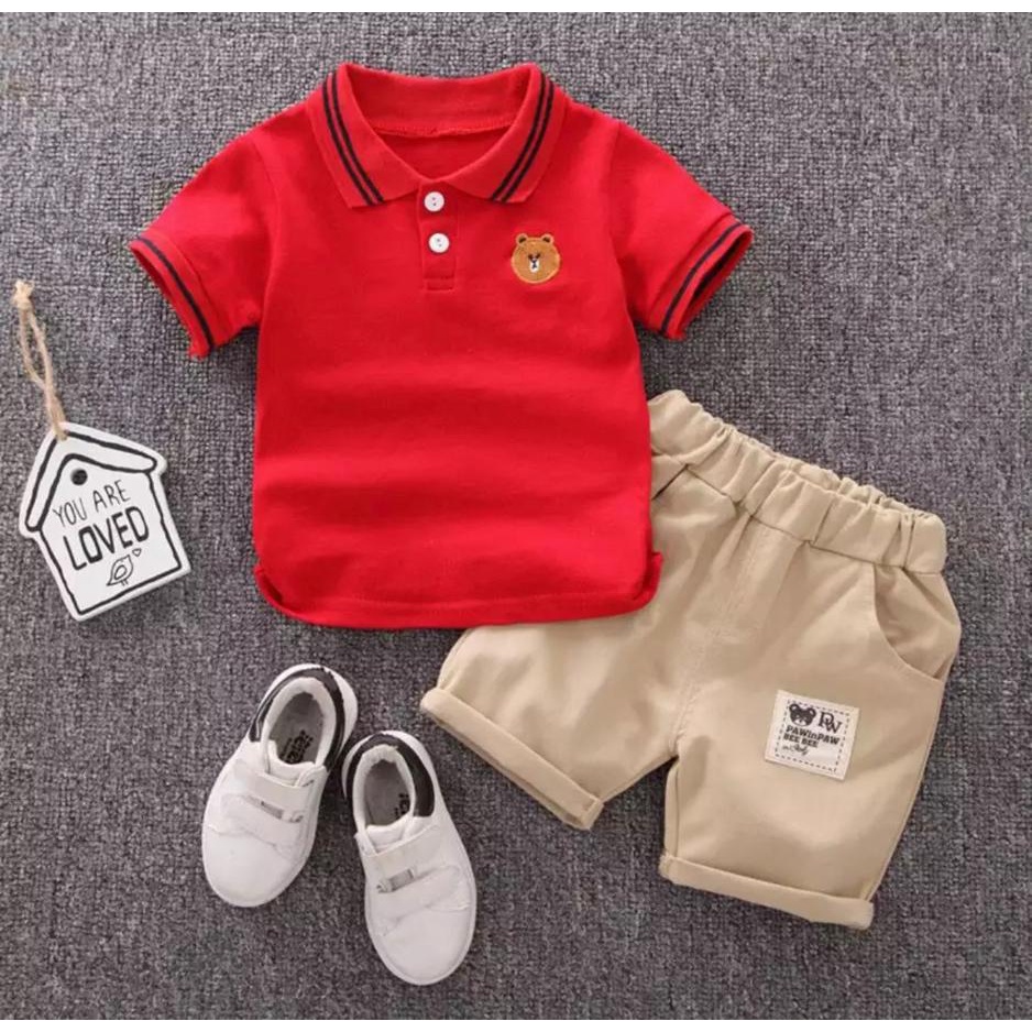 SETELAN BAJU BAYI ANAK POLO BEAR SIZE 1-5 TAHUN BAHAN KATUN LEMBUT/ SETELAN BAJU BAYI ANAK LAKI LAKI/ SETELAN BAJU BAYI ANAK PEREMPUAN/ SETELAN BAJU POLOBAYI ANAK COWO/ SETELAN BAJU POLO BAYI ANAK CEWE/ BAJU POLO BAYI ANAK