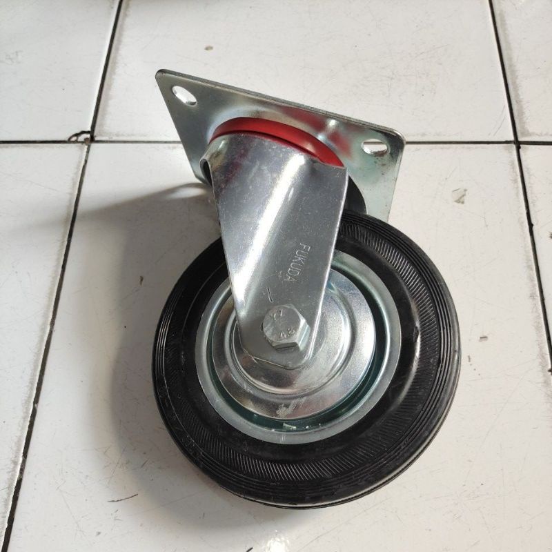 roda karet 6&quot; hidup / roda troly 6&quot; hidup / roda Caster 6&quot; swivel