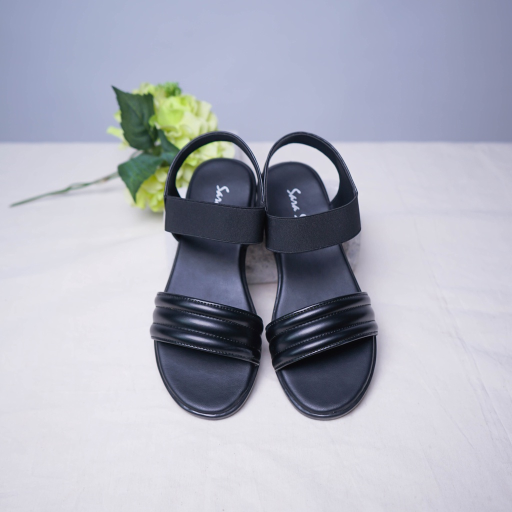 Sara Sara CINDY Sepatu Sandal Wanita Tali Belakang Sendal Slop Casual Platform Tanpa Hak Terbaru