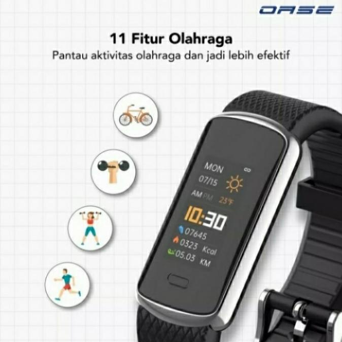 Oase Smartband Zea Ow-B1 11 Sport Mode Ip67 Garansi Resmi (Sale)