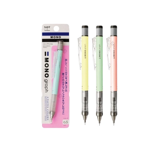 

Pensil Mekanik Tombow 0.5 mm - Mono Graph Pastel Shaker - Warna Pastel